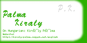 palma kiraly business card